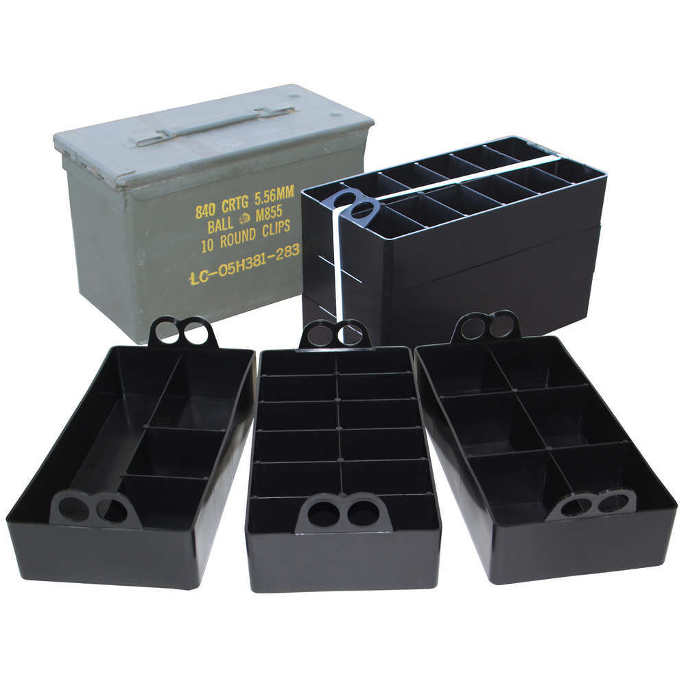 Misc. Accessories MTM Case Gard 50 Cal Ammo Can MTM ACO         AMMO CAN ORGANIZER             BLK